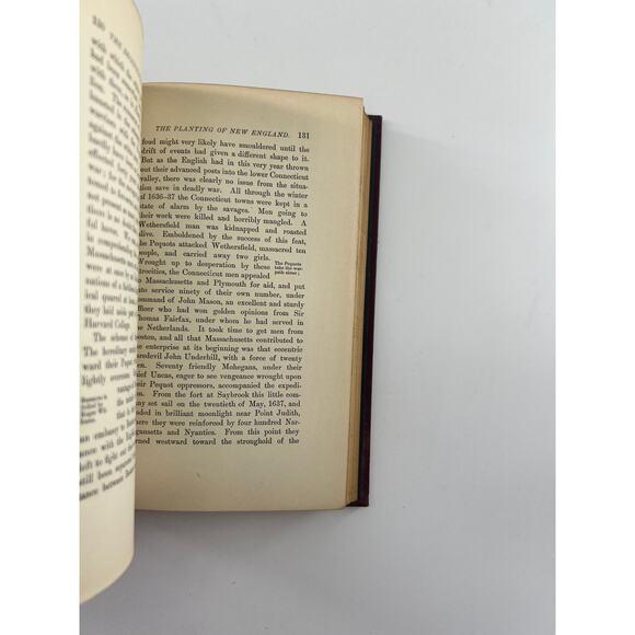 Vintage The Beginnings of New England 1889 John Fiske Antique Hardcover Book - Picture 6 of 9